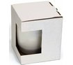 Коробка для кружки (100*100*110мм), белая, с прям. угл. окном 70*70мм (упаковка 100 шт)