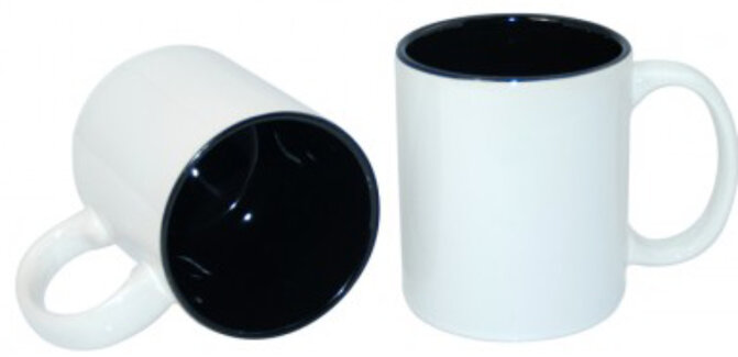 Кружка для термопереноса (сублимации) двухцветная B11N-01, черная внутри