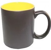 Кружка для термопереноса (сублимации) хамелеон двухцветная B2CIN-Y, черная, желтая внутри