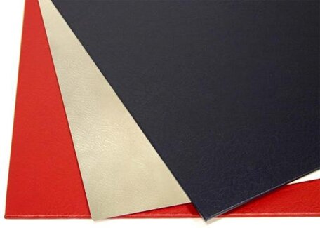 Твердые обложки для МеталБинд альбомные с белым форзацем O.HARD COVER Mundial А4, 217х300 мм с покрытием «кожа» без окна, синие