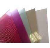 Обложки прозрачные пластиковые рифленые А4 0.4 мм розовые 50 шт.