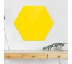 Доска стеклянная магнитно-маркерная шестиугольная Askell Hexagon желтая, 90 см.