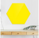 Доска стеклянная магнитно-маркерная шестиугольная Askell Hexagon лимонная, 90 см.