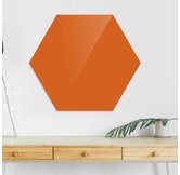 Доска стеклянная магнитно-маркерная шестиугольная Askell Hexagon оранжевая, 45 см.