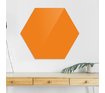 Доска стеклянная магнитно-маркерная шестиугольная Askell Hexagon морковная, 45 см.
