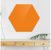 Доска стеклянная магнитно-маркерная шестиугольная Askell Hexagon морковная, 90 см.