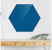 Доска стеклянная магнитно-маркерная шестиугольная Askell Hexagon синяя, 45 см.