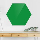 Доска стеклянная магнитно-маркерная шестиугольная Askell Hexagon зеленая, 90 см.