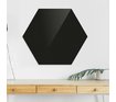 Доска стеклянная магнитно-маркерная шестиугольная Askell Hexagon черная, 45 см.