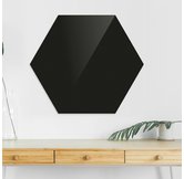 Доска стеклянная магнитно-маркерная шестиугольная Askell Hexagon черная, 45 см.