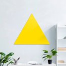Доска стеклянная магнитно-маркерная треугольная Askell Triangle желтая, 120 см.