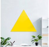 Доска стеклянная магнитно-маркерная треугольная Askell Triangle желтая, 60 см.