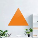 Доска стеклянная магнитно-маркерная треугольная Askell Triangle морковная, 60 см.