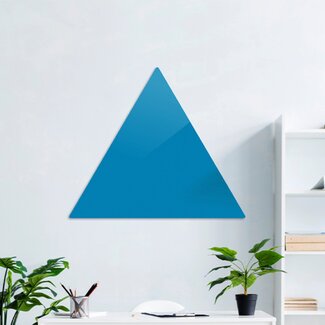Доска стеклянная магнитно-маркерная треугольная Askell Triangle голубая, 120 см.