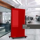 Доска мобильная стеклянная магнитно-маркерная ASKELL Mobile красная, 125х170 см