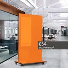 Доска мобильная стеклянная магнитно-маркерная ASKELL Mobile оранжевая, 125х170 см