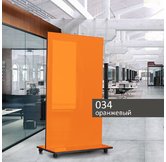 Доска мобильная стеклянная магнитно-маркерная ASKELL Mobile оранжевая, 100х170 см