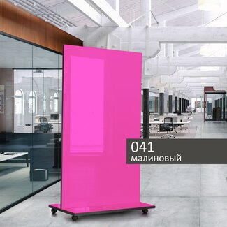 Доска мобильная стеклянная магнитно-маркерная ASKELL Mobile пурпурная, 100х170 см