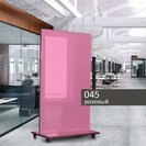 Доска мобильная стеклянная магнитно-маркерная ASKELL Mobile розовая, 125х170 см