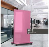 Доска мобильная стеклянная магнитно-маркерная ASKELL Mobile розовая, 100х170 см