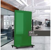 Доска мобильная стеклянная магнитно-маркерная ASKELL Mobile зеленая, 100х170 см
