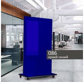 Доска мобильная стеклянная магнитно-маркерная ASKELL Mobile ярко-синяя, 125х170 см