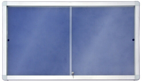 Доска витрина, текстильная, синяя, модель 1, 12xA4, 141x70 см, GT112A4PD, 2X3