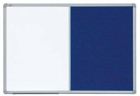 Доска КОМБИ маркерная магнитная/текстильная поверхность бело-зеленого цвета, 90x60, TCAST96