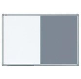 Доска КОМБИ маркерная магнитная/текстильная поверхность бело-серого цвета, 90x60, TCAST96