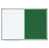 Доска КОМБИ маркерная магнитная/текстильная поверхность бело-зеленого цвета, 120x90, TCAST129