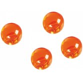Мини-магниты, d=14мм, 4шт/уп, оранжевые, кругл, выпукл, тонир, блист. 1666044