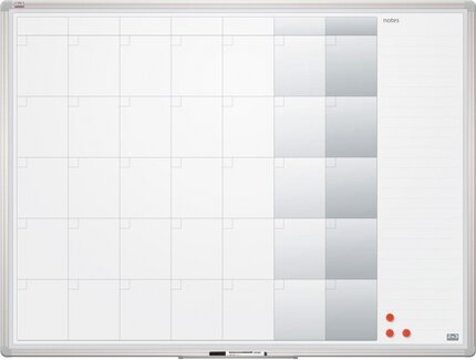 Доска планер ''на месяц с примечаниями'', маркерная, магнитная, лакированная поверхность, 120х90, TP007, 2X3