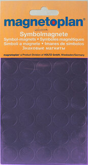 Магниты символьные, d=15мм, круглые, 30шт, фиолетовые, д/планинго 1253111