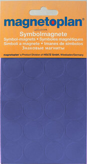 Магниты символьные, d=20мм, круглые, 20шт, фиолетовые, д/планингов 1253211