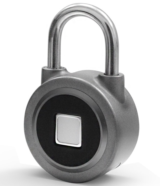 Электронный замок GLS с отпечатком пальца и Bluetooth (серый)