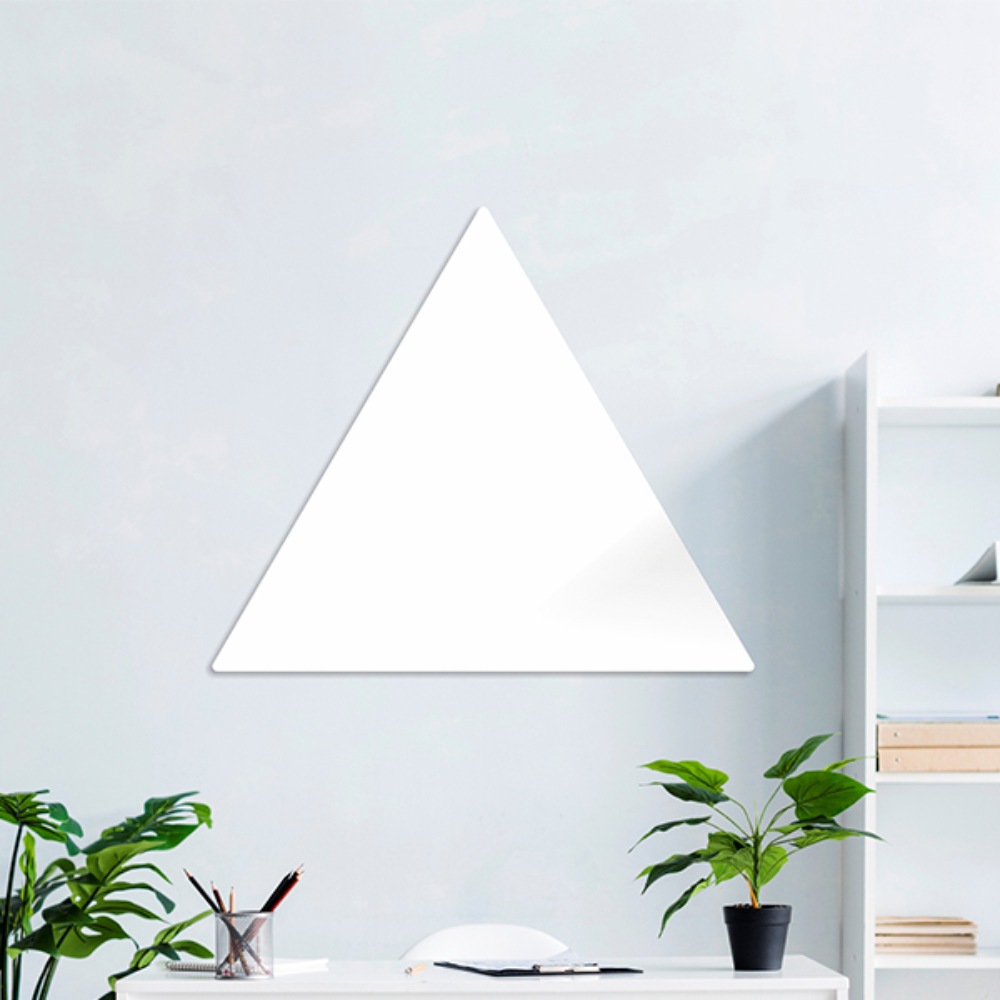 Доска стеклянная магнитно-маркерная треугольная Askell Triangle белая, 60 см.