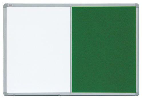 Доска КОМБИ маркерная магнитная/текстильная поверхность бело-зеленого цвета, 120x90, TCAST129